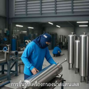 4 ถังกรองน้ำสแตนเลส ถังกรองน้ำประปาหมู่บ้าน